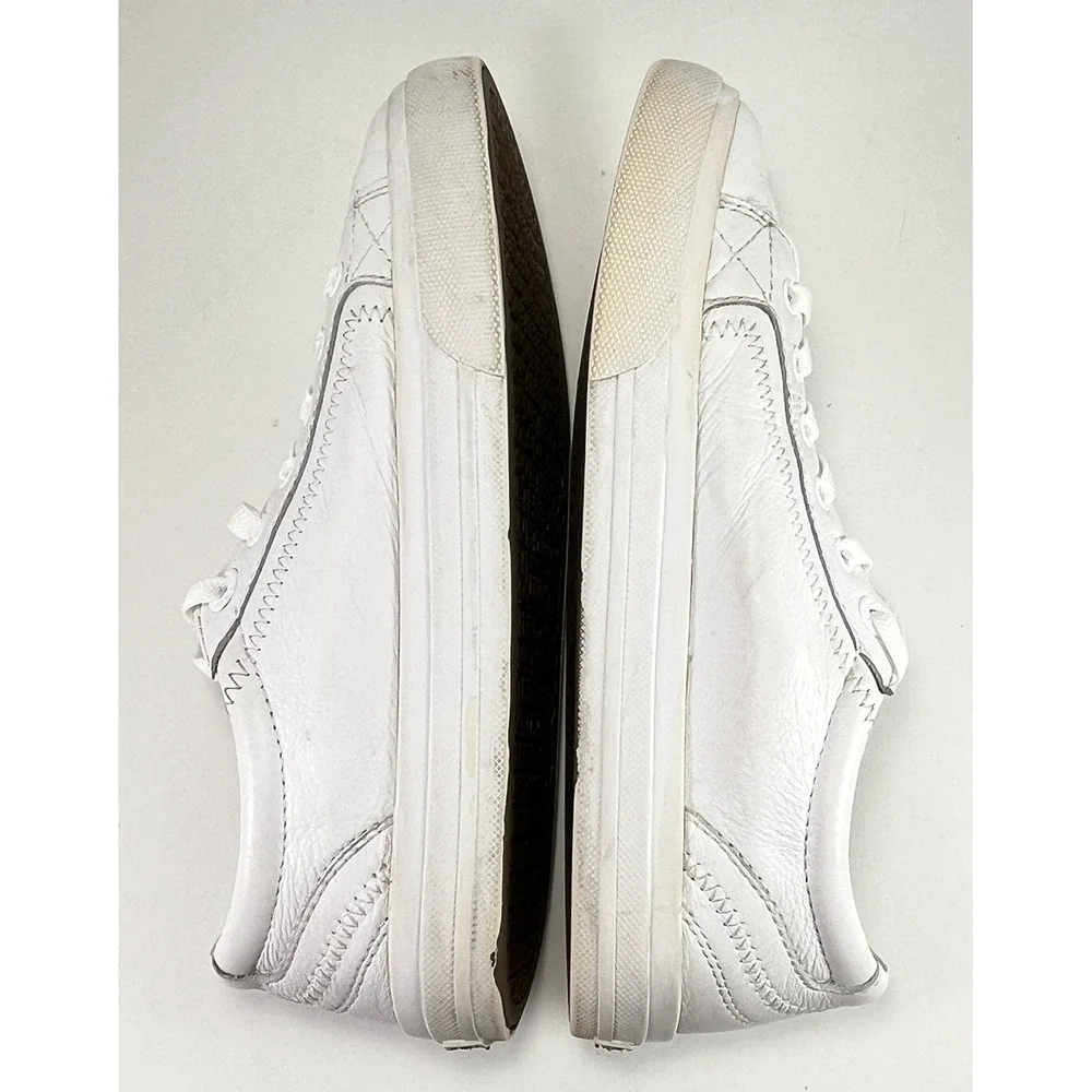 Taos Plim Soul Lux‎ PLX White Leather Women's Sneakers 7.5 Canvas Shoes 13994A